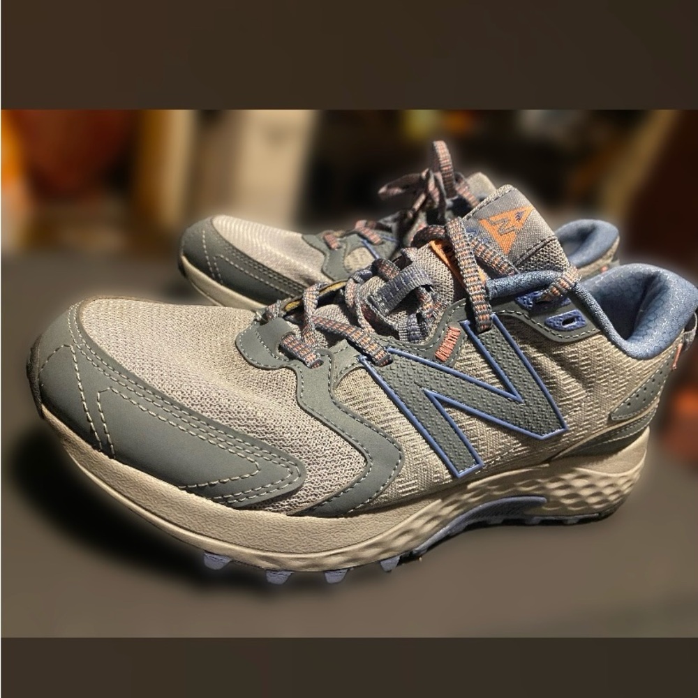 NEW BALANCE- Women’s Blue and Gray W/ Peachy Pink Accents